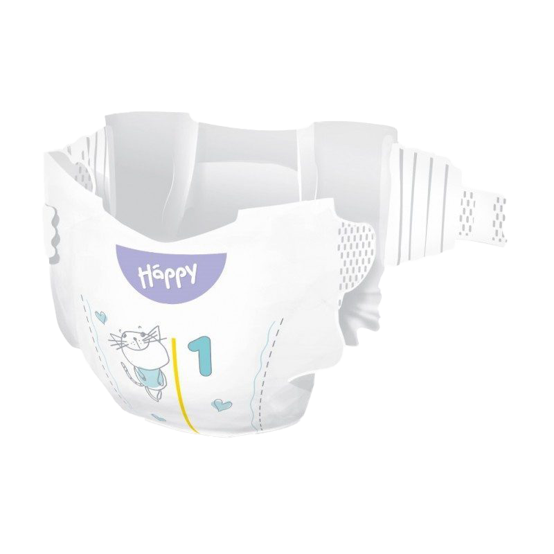 HAPPY - New Born Diapers Size 1 (2-5 Kg)