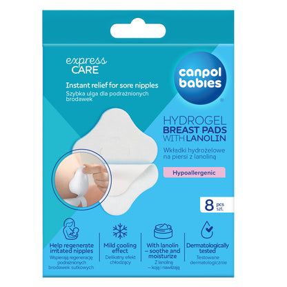 CANPOL BABIES - Soothing Hydrogel Pads with Lanolin 8 pcs