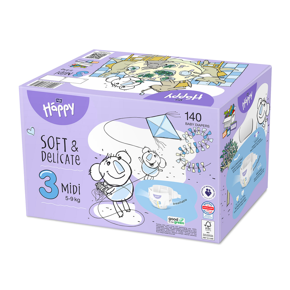 HAPPY - Pannolini Midi Tg.3 (5-9 KG)