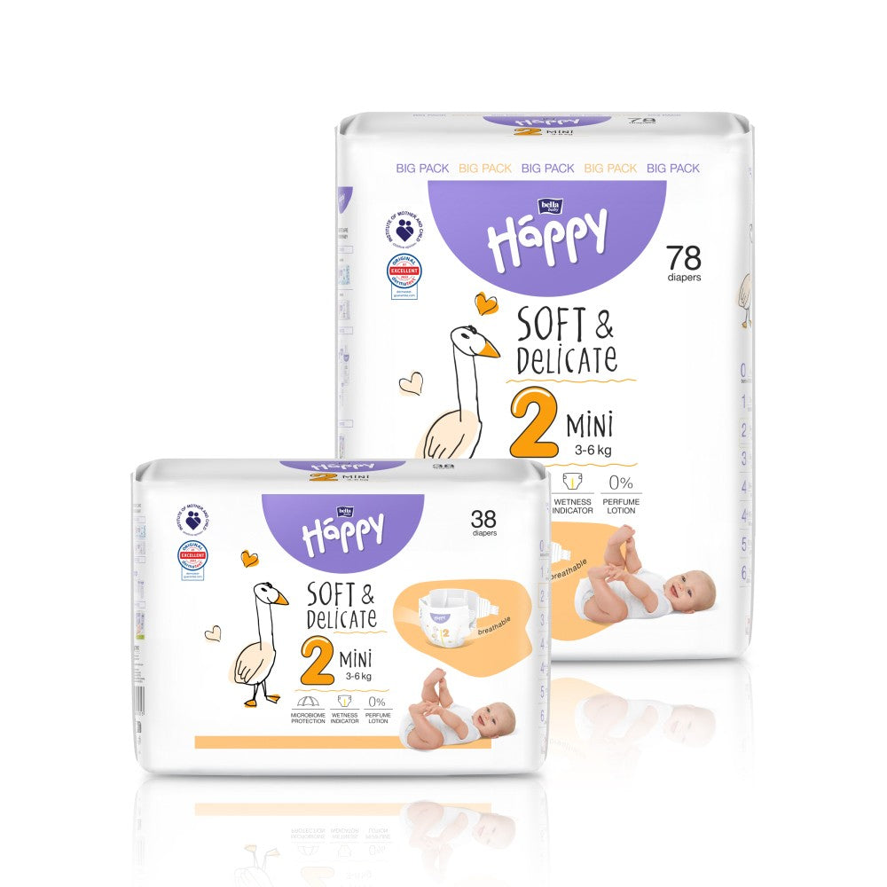HAPPY - Pannolini Mini Tg.2 (3-6 Kg)
