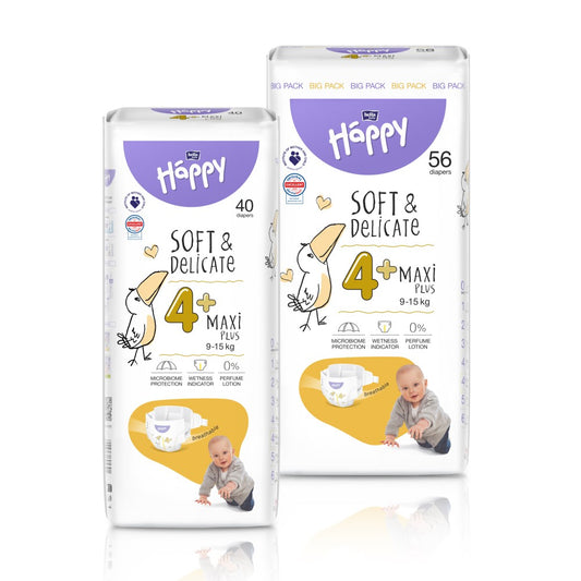 HAPPY - Maxi Plus Diapers Size 4+ (9-15 KG)