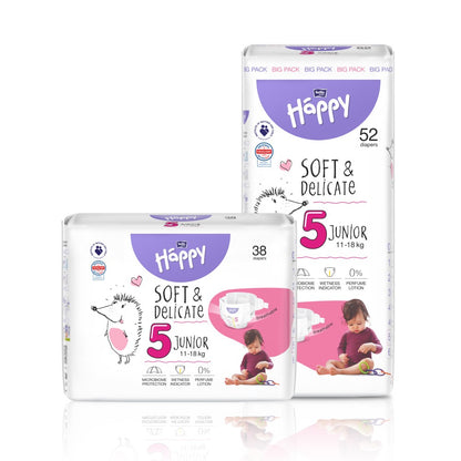 HAPPY - Junior Diapers Size 5 (11-18 Kg)