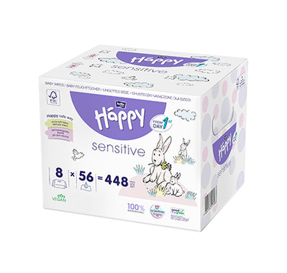 HAPPY - Salviettine Sensitive con Aloe