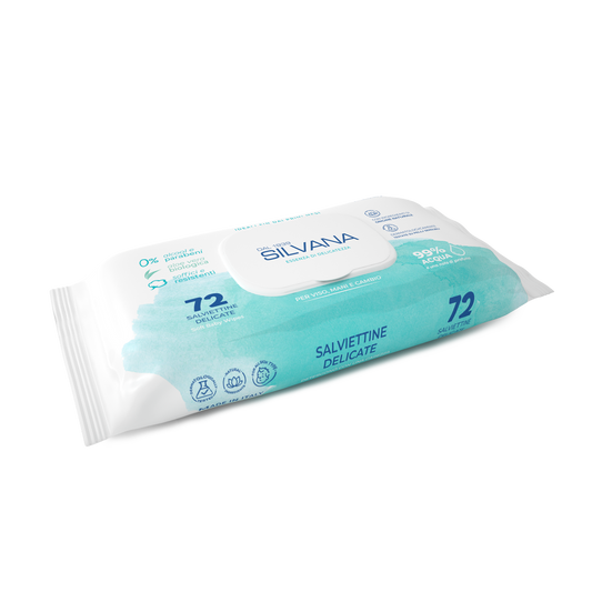 SILVANA - Salviettine Delicate 72pz con Clip