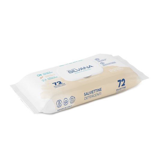 SILVANA - Salviettine Detergenti 72 Pezzi con Clip