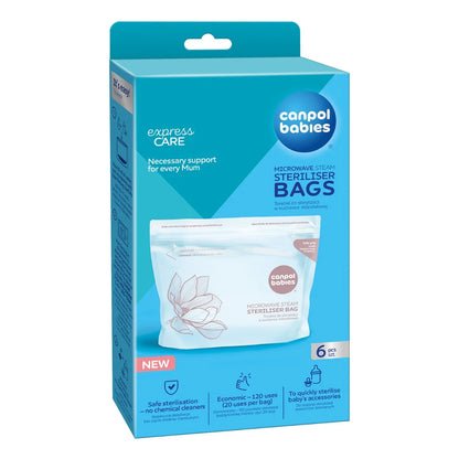 CANPOL BABIES - Sacchetti per sterilizzazione a microonde Canpol babies 6 pezzi