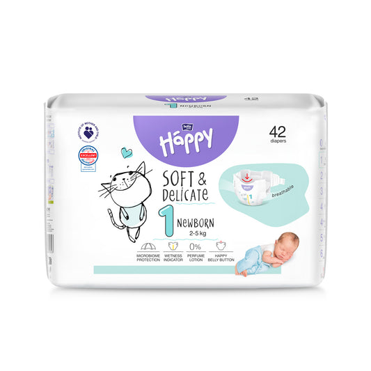 HAPPY - New Born Diapers Size 1 (2-5 Kg)